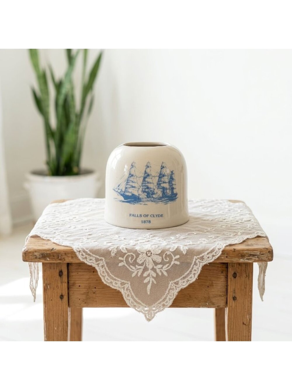 Pier 7 Falls of Clyde 1878 Shaving Mug Holder Ceramic Hawaii Souvenir